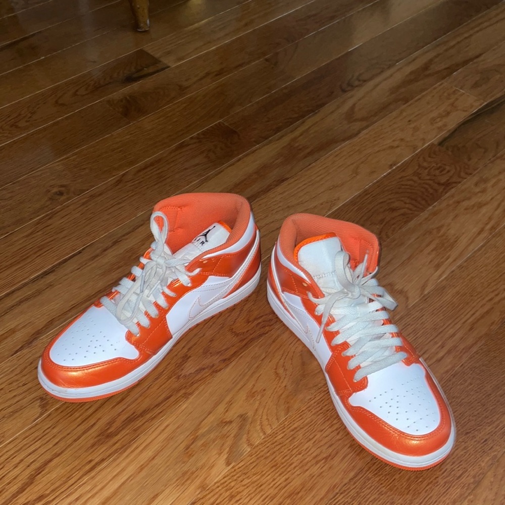 Orange Jordan 1s